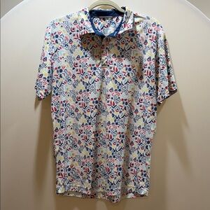 Vibrant Floral Polo Shirt for Men